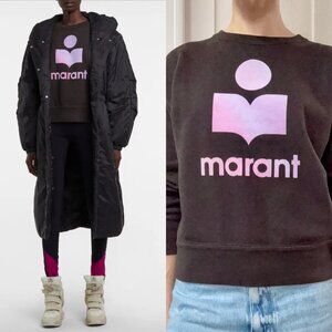 Isabel Marant Étoile Black & Pink Mobyli Sweatshirt  – Size FR 34